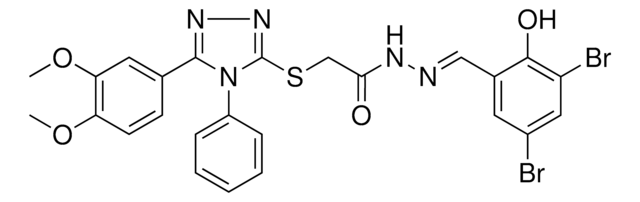 N'-[(E)-(3,5-DIBROMO-2-HYDROXYPHENYL)METHYLIDENE]-2-{[5-(3,4-DIMETHOXYPHENYL)-4-PHENYL-4H-1,2,4-TRIAZOL-3-YL]SULFANYL}ACETOHYDRAZIDE AldrichCPR