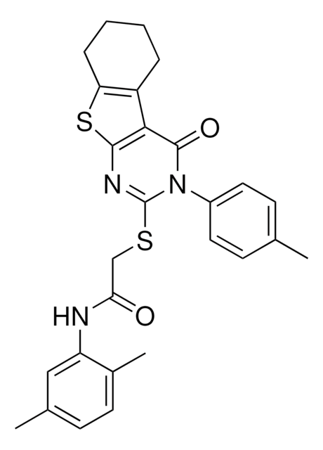 N-(2,5-DIMETHYLPHENYL)-2-{[3-(4-METHYLPHENYL)-4-OXO-3,4,5,6,7,8-HEXAHYDRO[1]BENZOTHIENO[2,3-D]PYRIMIDIN-2-YL]SULFANYL}ACETAMIDE AldrichCPR