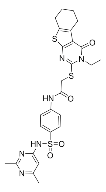 N-(4-{[(2,6-DIMETHYL-4-PYRIMIDINYL)AMINO]SULFONYL}PHENYL)-2-[(3-ETHYL-4-OXO-3,4,5,6,7,8-HEXAHYDRO[1]BENZOTHIENO[2,3-D]PYRIMIDIN-2-YL)SULFANYL]ACETAMIDE AldrichCPR