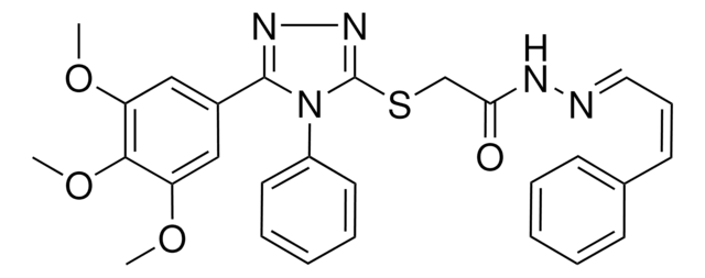 N'-[(E,2Z)-3-PHENYL-2-PROPENYLIDENE]-2-{[4-PHENYL-5-(3,4,5-TRIMETHOXYPHENYL)-4H-1,2,4-TRIAZOL-3-YL]SULFANYL}ACETOHYDRAZIDE AldrichCPR