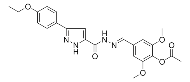 4-[(E)-({[3-(4-ETHOXYPHENYL)-1H-PYRAZOL-5-YL]CARBONYL}HYDRAZONO)METHYL]-2,6-DIMETHOXYPHENYL ACETATE AldrichCPR