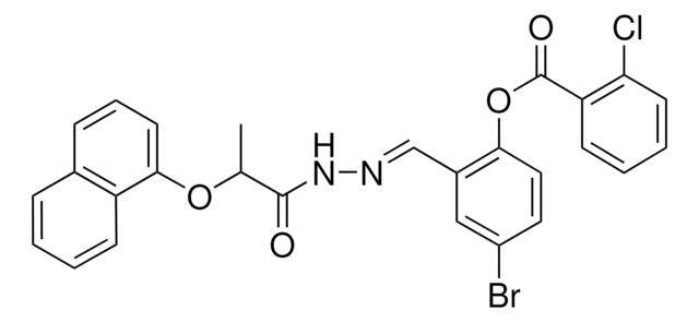 4-BR-2-(2-(2-(1-NAPHTHYLOXY)PROPANOYL)CARBOHYDRAZONOYL)PHENYL 2-CHLOROBENZOATE AldrichCPR