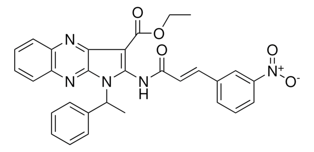 ETHYL 2-{[(2E)-3-(3-NITROPHENYL)-2-PROPENOYL]AMINO}-1-(1-PHENYLETHYL)-1H-PYRROLO[2,3-B]QUINOXALINE-3-CARBOXYLATE AldrichCPR