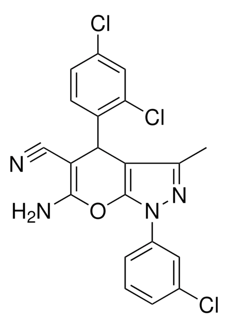 6-AMINO-1-(3-CHLOROPHENYL)-4-(2,4-DICHLOROPHENYL)-3-METHYL-1,4-DIHYDROPYRANO[2,3-C]PYRAZOLE-5-CARBONITRILE AldrichCPR