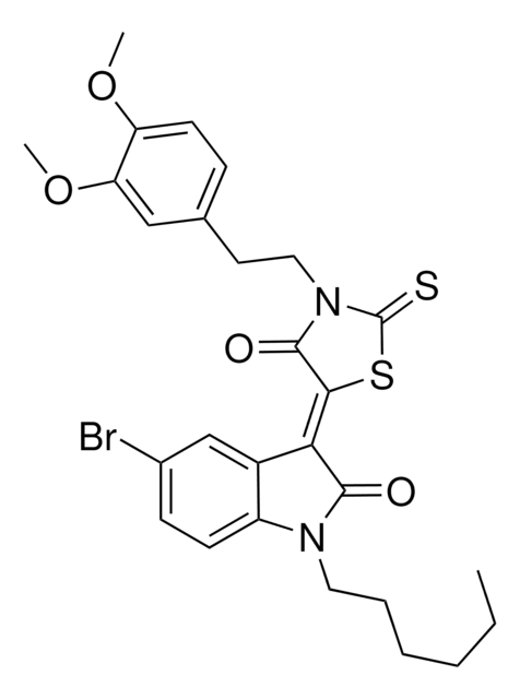 (3Z)-5-BROMO-3-{3-[2-(3,4-DIMETHOXYPHENYL)ETHYL]-4-OXO-2-THIOXO-1,3-THIAZOLIDIN-5-YLIDENE}-1-HEXYL-1,3-DIHYDRO-2H-INDOL-2-ONE AldrichCPR