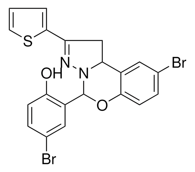 4-BROMO-2-[9-BROMO-2-(2-THIENYL)-1,10B-DIHYDROPYRAZOLO[1,5-C][1,3]BENZOXAZIN-5-YL]PHENOL AldrichCPR