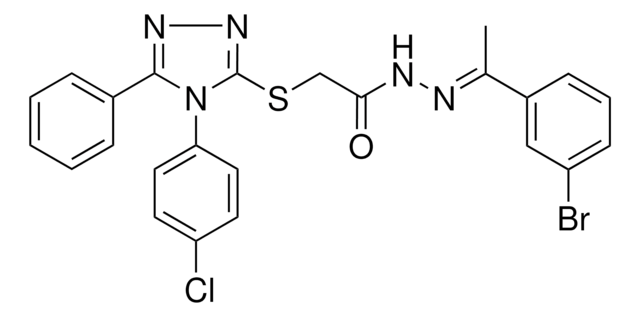 N'-[(E)-1-(3-BROMOPHENYL)ETHYLIDENE]-2-{[4-(4-CHLOROPHENYL)-5-PHENYL-4H-1,2,4-TRIAZOL-3-YL]SULFANYL}ACETOHYDRAZIDE AldrichCPR