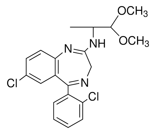 N-[7-Chloro-5-(2-chlorophenyl)-3H-1,4-benzodiazepin-2-yl]-N-(2,2-dimethoxy-1-methylethyl)amine AldrichCPR