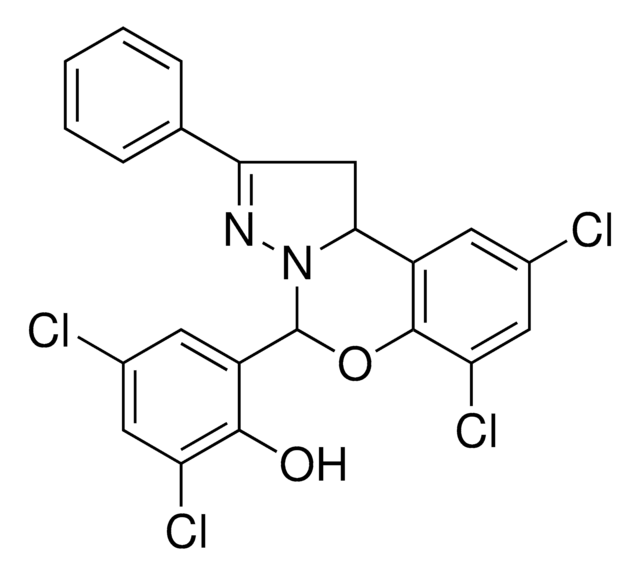 2,4-DICHLORO-6-(7,9-DICHLORO-2-PHENYL-1,10B-DIHYDROPYRAZOLO[1,5-C][1,3]BENZOXAZIN-5-YL)PHENOL AldrichCPR