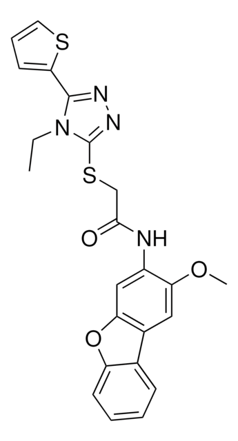 2-{[4-ETHYL-5-(2-THIENYL)-4H-1,2,4-TRIAZOL-3-YL]SULFANYL}-N-(2-METHOXYDIBENZO[B,D]FURAN-3-YL)ACETAMIDE AldrichCPR