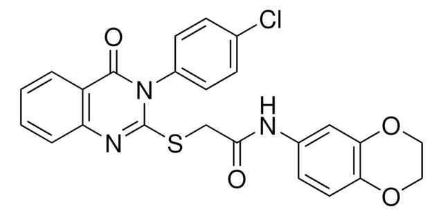 2-{[3-(4-CHLOROPHENYL)-4-OXO-3,4-DIHYDRO-2-QUINAZOLINYL]SULFANYL}-N-(2,3-DIHYDRO-1,4-BENZODIOXIN-6-YL)ACETAMIDE AldrichCPR