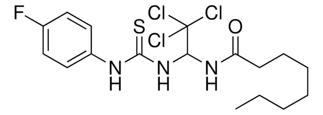 OCTANOIC ACID (2,2,2-TRICHLORO-1-(3-(4-FLUORO-PHENYL)-THIOUREIDO)-ETHYL)-AMIDE AldrichCPR