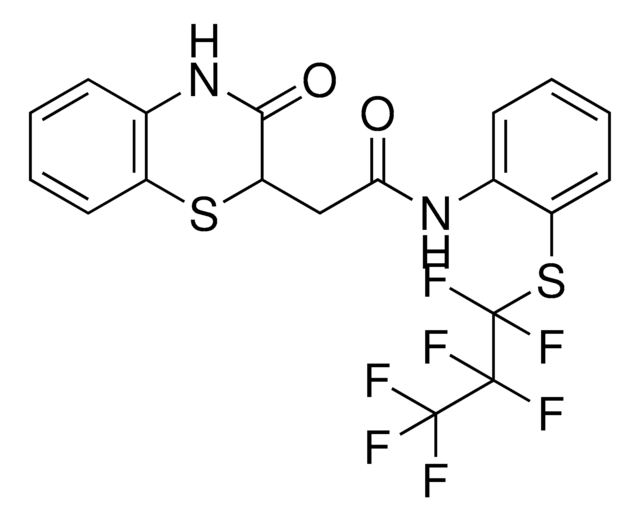 N-{2-[(1,1,2,2,3,3,3-HEPTAFLUOROPROPYL)SULFANYL]PHENYL}-2-(3-OXO-3,4-DIHYDRO-2H-1,4-BENZOTHIAZIN-2-YL)ACETAMIDE AldrichCPR