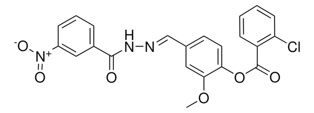 2-METHOXY-4-(2-(3-NITROBENZOYL)CARBOHYDRAZONOYL)PHENYL 2-CHLOROBENZOATE AldrichCPR