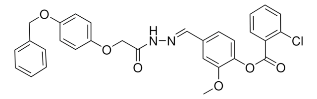 4-[(E)-({[4-(BENZYLOXY)PHENOXY]ACETYL}HYDRAZONO)METHYL]-2-METHOXYPHENYL 2-CHLOROBENZOATE AldrichCPR