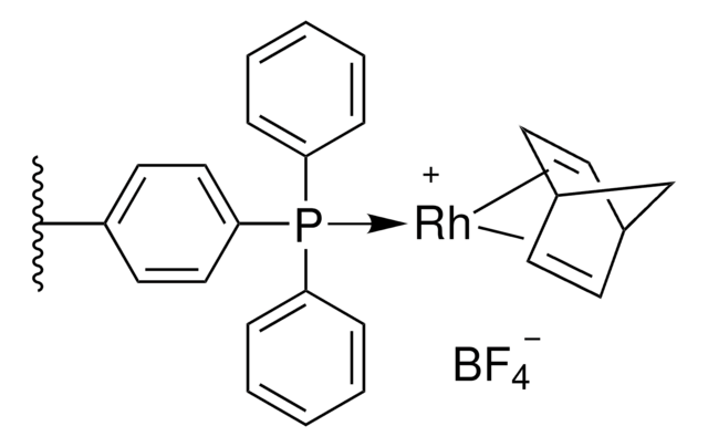 Triphenylphosphine(2,5-norbornadiene)rhodium(I) tetrafluoroborate, polymer-bound Fibre-cat&#174;