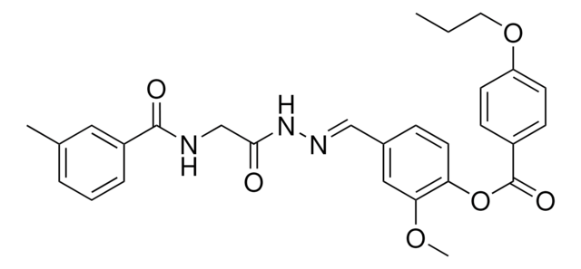 2-MEO-4-(2-(((3-METHYLBENZOYL)AMINO)AC)CARBOHYDRAZONOYL)PHENYL 4-PROPOXYBENZOATE AldrichCPR