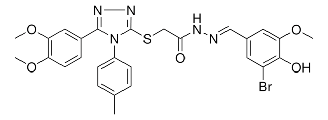 N'-[(E)-(3-BROMO-4-HYDROXY-5-METHOXYPHENYL)METHYLIDENE]-2-{[5-(3,4-DIMETHOXYPHENYL)-4-(4-METHYLPHENYL)-4H-1,2,4-TRIAZOL-3-YL]SULFANYL}ACETOHYDRAZIDE AldrichCPR