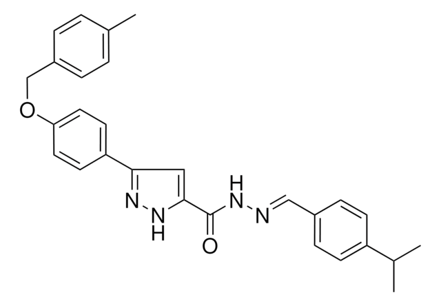 N'-[(E)-(4-ISOPROPYLPHENYL)METHYLIDENE]-3-{4-[(4-METHYLBENZYL)OXY]PHENYL}-1H-PYRAZOLE-5-CARBOHYDRAZIDE AldrichCPR