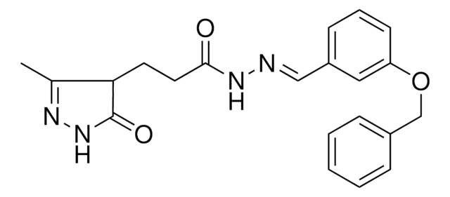 N'-{(E)-[3-(BENZYLOXY)PHENYL]METHYLIDENE}-3-(3-METHYL-5-OXO-4,5-DIHYDRO-1H-PYRAZOL-4-YL)PROPANOHYDRAZIDE AldrichCPR