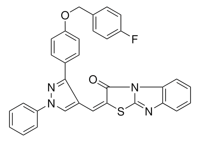 (2E)-2-[(3-{4-[(4-FLUOROBENZYL)OXY]PHENYL}-1-PHENYL-1H-PYRAZOL-4-YL)METHYLENE][1,3]THIAZOLO[3,2-A]BENZIMIDAZOL-3(2H)-ONE AldrichCPR