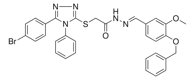 N'-{(E)-[4-(BENZYLOXY)-3-METHOXYPHENYL]METHYLIDENE}-2-{[5-(4-BROMOPHENYL)-4-PHENYL-4H-1,2,4-TRIAZOL-3-YL]SULFANYL}ACETOHYDRAZIDE AldrichCPR