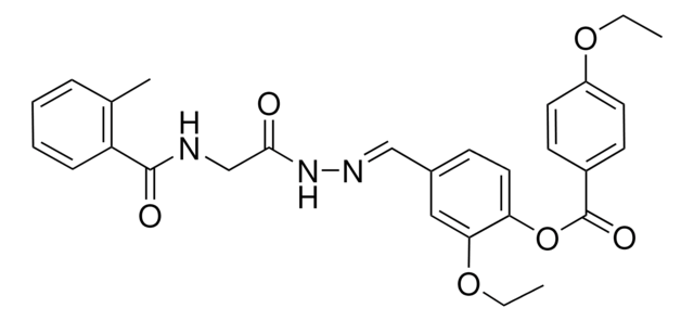 2-ETHOXY-4-(2-(((2-METHYLBENZOYL)AMINO)AC)CARBOHYDRAZONOYL)PH 4-ETHOXYBENZOATE AldrichCPR