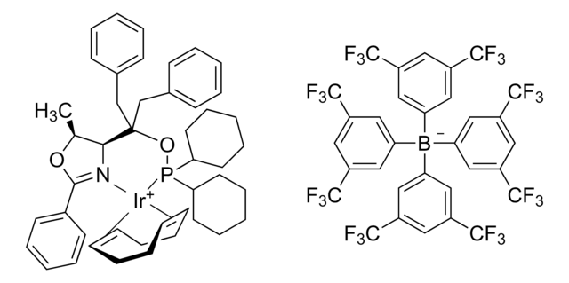 1,5-Cyclooctadien-{[dibenzyl-((4S,5S)-5-methyl-2-phenyl-4,5-dihydro-4-oxazolyl)-methyl]-dicyclohexylphosphinit-&#954;N:&#954;P}-iridium(I)-tetrakis-(3,5-bis(trifluormethyl)-phenyl)-borat 97%