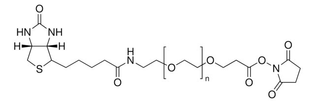 O-[2-(Biotinyl-amino)ethyl]-O&#8242;-[3-(N-succinimidyloxy)-3-oxopropyl]polyethylene glycol Mp 3,000