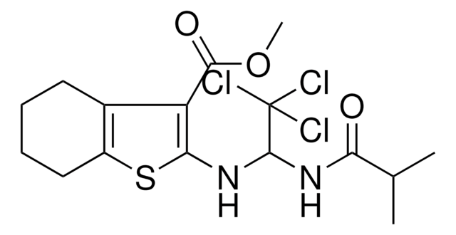 METHYL 2-{[2,2,2-TRICHLORO-1-(ISOBUTYRYLAMINO)ETHYL]AMINO}-4,5,6,7-TETRAHYDRO-1-BENZOTHIOPHENE-3-CARBOXYLATE AldrichCPR