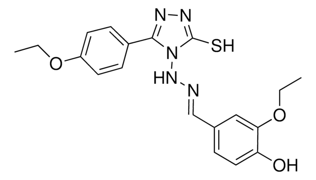 3-ETHOXY-4-HYDROXYBENZALDEHYDE [3-(4-ETHOXYPHENYL)-5-SULFANYL-4H-1,2,4-TRIAZOL-4-YL]HYDRAZONE AldrichCPR