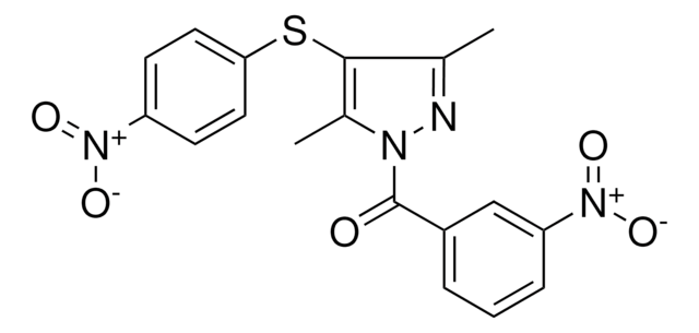 3,5-DIMETHYL-1-(3-NITROBENZOYL)-4-((4-NITROPHENYL)THIO)-1H-PYRAZOLE AldrichCPR