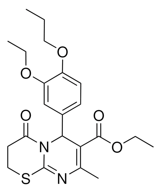 ETHYL 6-(3-ETHOXY-4-PROPOXYPHENYL)-8-METHYL-4-OXO-3,4-DIHYDRO-2H,6H-PYRIMIDO[2,1-B][1,3]THIAZINE-7-CARBOXYLATE AldrichCPR