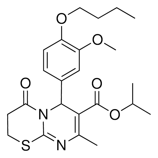 ISOPROPYL 6-(4-BUTOXY-3-METHOXYPHENYL)-8-METHYL-4-OXO-3,4-DIHYDRO-2H,6H-PYRIMIDO[2,1-B][1,3]THIAZINE-7-CARBOXYLATE AldrichCPR