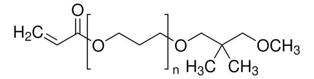 Neopentyl glycol methyl ether propoxylate (2PO/OH) acrylate average Mn ~288, contains 250&#160;ppm monomethyl ether hydroquinone as inhibitor