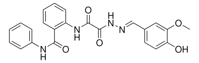 2-(((2-(4-HO-3-METHOXYBENZYLIDENE)HYDRAZINO)(OXO)AC)AMINO)-N-PHENYLBENZAMIDE AldrichCPR