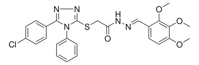 2-{[5-(4-CHLOROPHENYL)-4-PHENYL-4H-1,2,4-TRIAZOL-3-YL]SULFANYL}-N'-[(E)-(2,3,4-TRIMETHOXYPHENYL)METHYLIDENE]ACETOHYDRAZIDE AldrichCPR