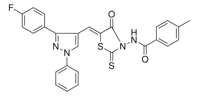 N-((5Z)-5-{[3-(4-FLUOROPHENYL)-1-PHENYL-1H-PYRAZOL-4-YL]METHYLENE}-4-OXO-2-THIOXO-1,3-THIAZOLIDIN-3-YL)-4-METHYLBENZAMIDE AldrichCPR