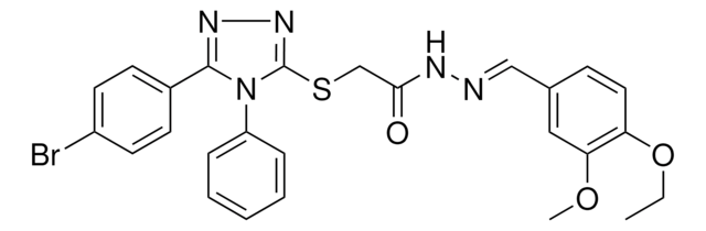 2-{[5-(4-BROMOPHENYL)-4-PHENYL-4H-1,2,4-TRIAZOL-3-YL]SULFANYL}-N'-[(E)-(4-ETHOXY-3-METHOXYPHENYL)METHYLIDENE]ACETOHYDRAZIDE AldrichCPR