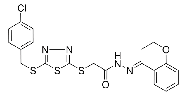 2-({5-[(4-CHLOROBENZYL)SULFANYL]-1,3,4-THIADIAZOL-2-YL}SULFANYL)-N'-[(E)-(2-ETHOXYPHENYL)METHYLIDENE]ACETOHYDRAZIDE AldrichCPR