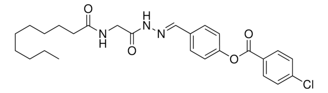 4-(2-((DECANOYLAMINO)ACETYL)CARBOHYDRAZONOYL)PHENYL 4-CHLOROBENZOATE AldrichCPR