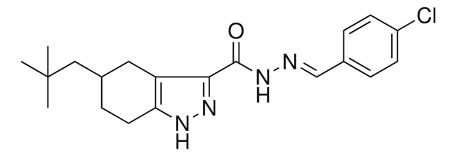 N'-[(E)-(4-CHLOROPHENYL)METHYLIDENE]-5-NEOPENTYL-4,5,6,7-TETRAHYDRO-1H-INDAZOLE-3-CARBOHYDRAZIDE AldrichCPR