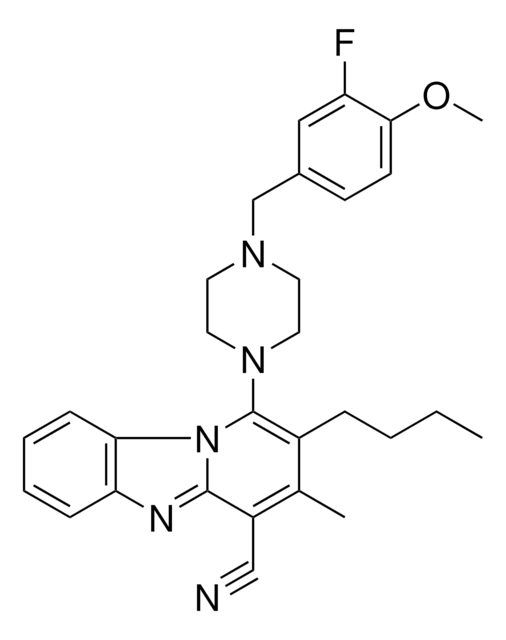 2-BUTYL-1-[4-(3-FLUORO-4-METHOXYBENZYL)-1-PIPERAZINYL]-3-METHYLPYRIDO[1,2-A]BENZIMIDAZOLE-4-CARBONITRILE AldrichCPR