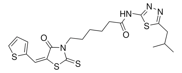 N-(5-ISOBUTYL-1,3,4-THIADIAZOL-2-YL)-6-[(5E)-4-OXO-5-(2-THIENYLMETHYLENE)-2-THIOXO-1,3-THIAZOLIDIN-3-YL]HEXANAMIDE AldrichCPR