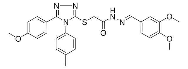 N'-[(E)-(3,4-DIMETHOXYPHENYL)METHYLIDENE]-2-{[5-(4-METHOXYPHENYL)-4-(4-METHYLPHENYL)-4H-1,2,4-TRIAZOL-3-YL]SULFANYL}ACETOHYDRAZIDE AldrichCPR