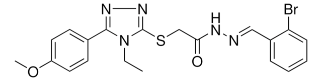 N'-[(E)-(2-BROMOPHENYL)METHYLIDENE]-2-{[4-ETHYL-5-(4-METHOXYPHENYL)-4H-1,2,4-TRIAZOL-3-YL]SULFANYL}ACETOHYDRAZIDE AldrichCPR