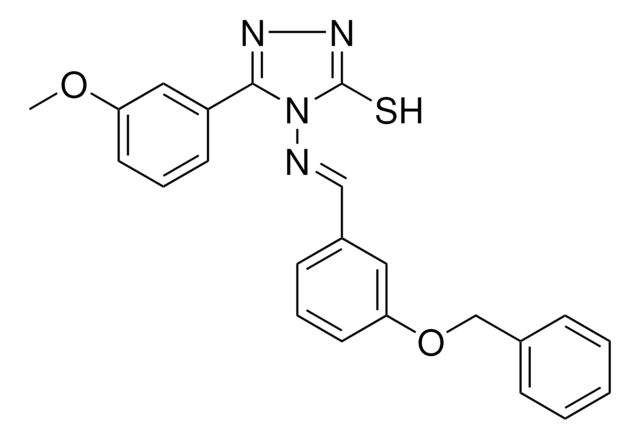 4-({(E)-[3-(BENZYLOXY)PHENYL]METHYLIDENE}AMINO)-5-(3-METHOXYPHENYL)-4H-1,2,4-TRIAZOLE-3-THIOL AldrichCPR