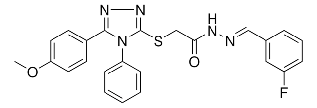 N'-[(E)-(3-FLUOROPHENYL)METHYLIDENE]-2-{[5-(4-METHOXYPHENYL)-4-PHENYL-4H-1,2,4-TRIAZOL-3-YL]SULFANYL}ACETOHYDRAZIDE AldrichCPR