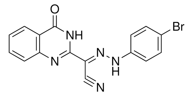 ((4-BROMOPHENYL)HYDRAZONO)(4-OXO-3,4-DIHYDRO-2-QUINAZOLINYL)ACETONITRILE AldrichCPR