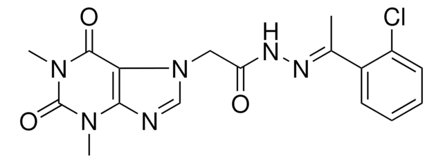 N'-[(E)-1-(2-CHLOROPHENYL)ETHYLIDENE]-2-(1,3-DIMETHYL-2,6-DIOXO-1,2,3,6-TETRAHYDRO-7H-PURIN-7-YL)ACETOHYDRAZIDE AldrichCPR